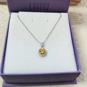 Landau Yellow Diamond Pave Necklace